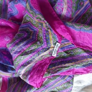 Large paisley silk scarf